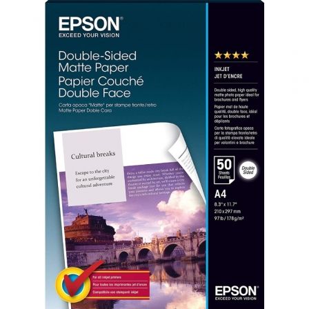 Epson Papel Mate Doble Cara A4 178g 50 Hojas C13S041569 Epson Papel Mate Doble Cara A4 178g 50 Hojas C13S041569